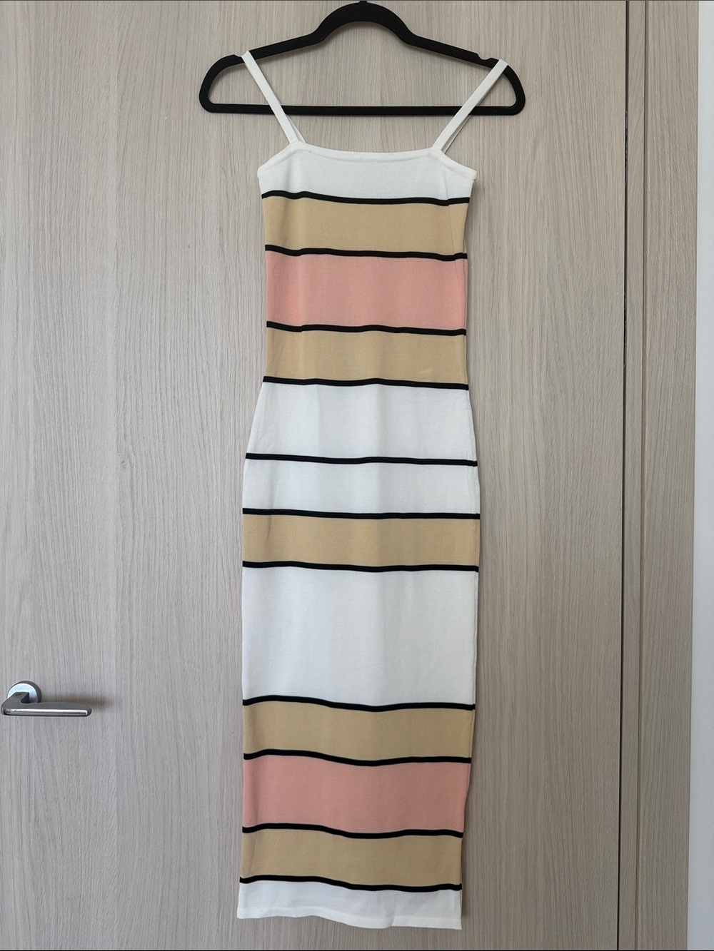 SNDYS Neutral sweater knit bodycon midi dress size xs | summer wardrobe